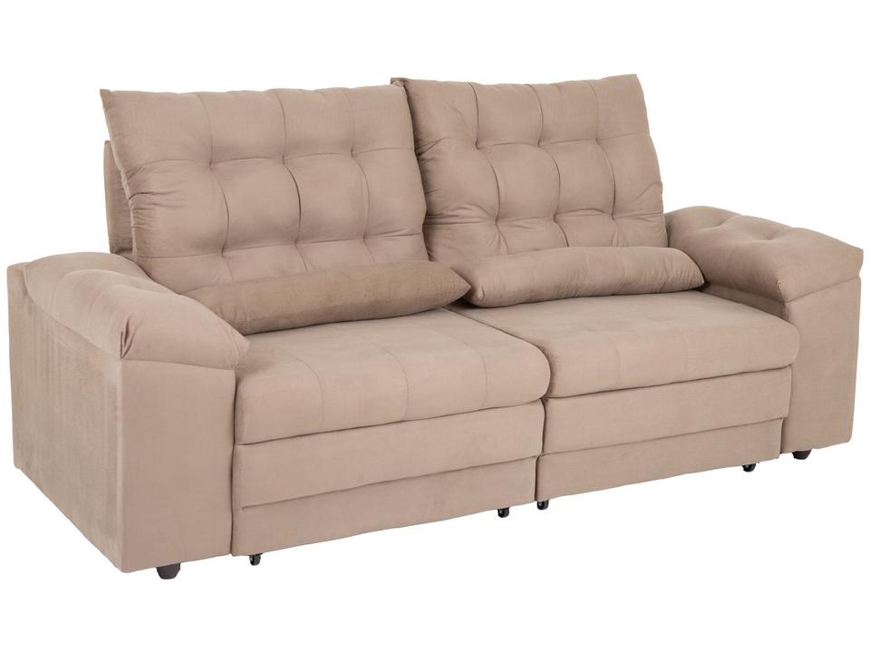 Sofá 3 Lugares Retrátil Reclinável Suede Phormatta Colômbia SMP - 1