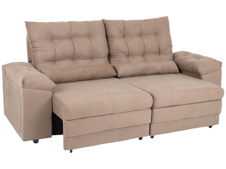 Sofá 3 Lugares Retrátil Reclinável Suede Phormatta Colômbia SMP - 3