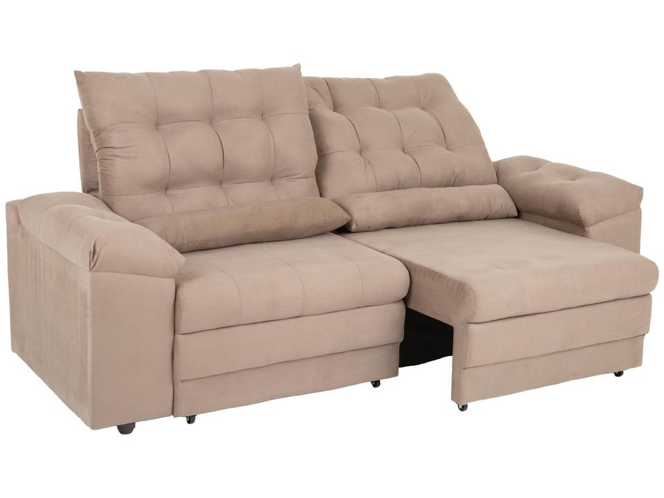 Sofá 3 Lugares Retrátil Reclinável Suede Phormatta Colômbia SMP - 2