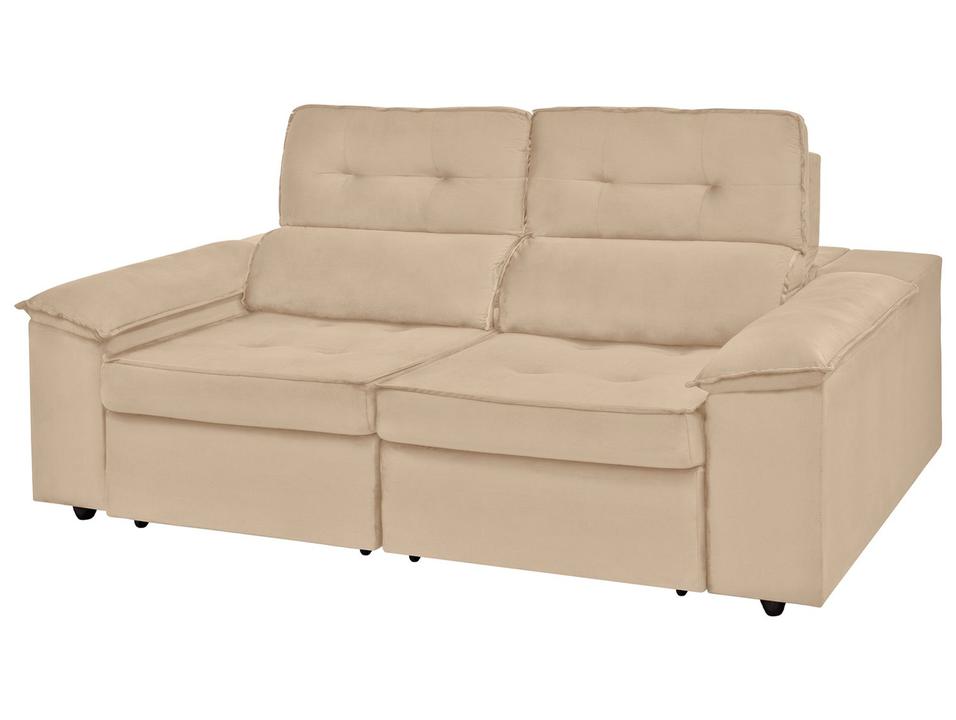 Sofá 3 Lugares Retrátil Reclinável Veludo Kratos SMP - 2