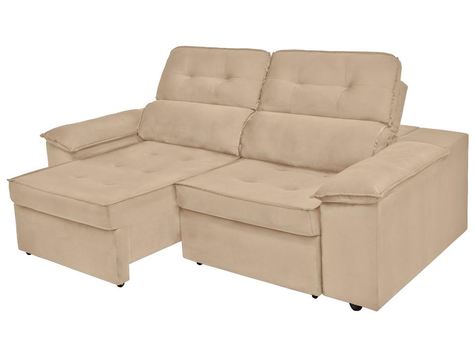 Sofá 3 Lugares Retrátil Reclinável Veludo Kratos SMP - 5