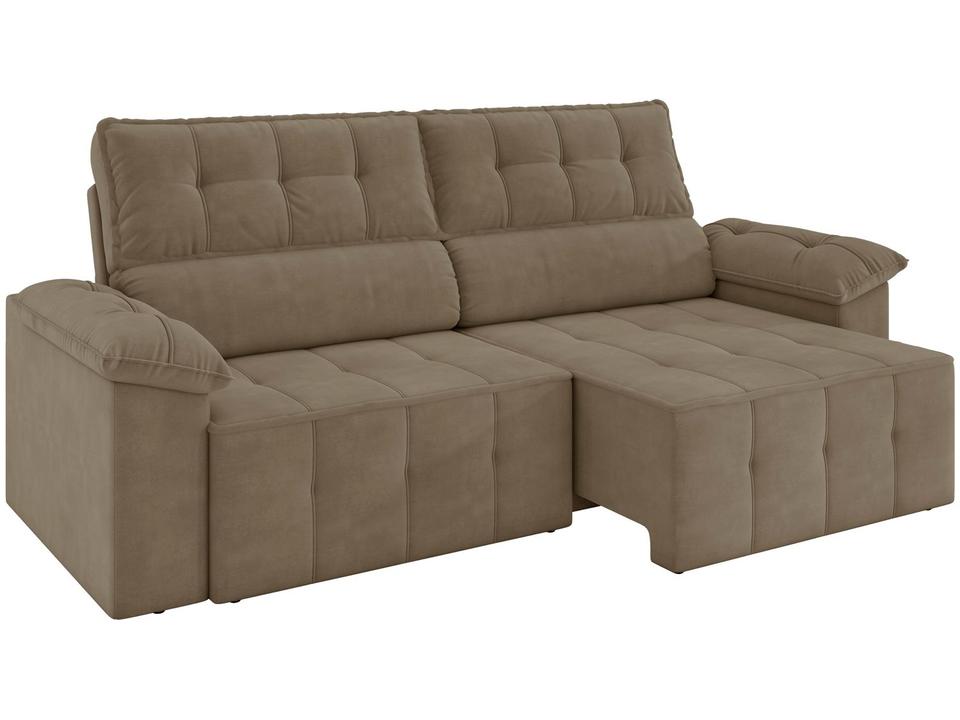 Sofá 3 Lugares Retrátil Reclinável Veludo Santorini Besthouse - 5