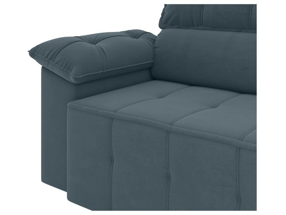 Sofá 3 Lugares Retrátil Reclinável Veludo Santorini Besthouse - 5