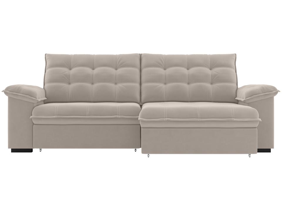 Sofá 3 Lugares Retrátil Reclinável Veludo Vancouver Besthouse - 3