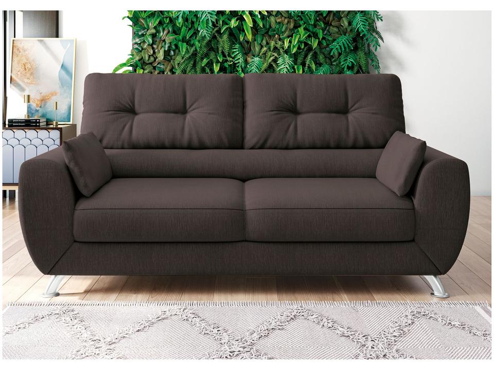 Sofá 3 Lugares Suede Amarilis Linoforte - 5