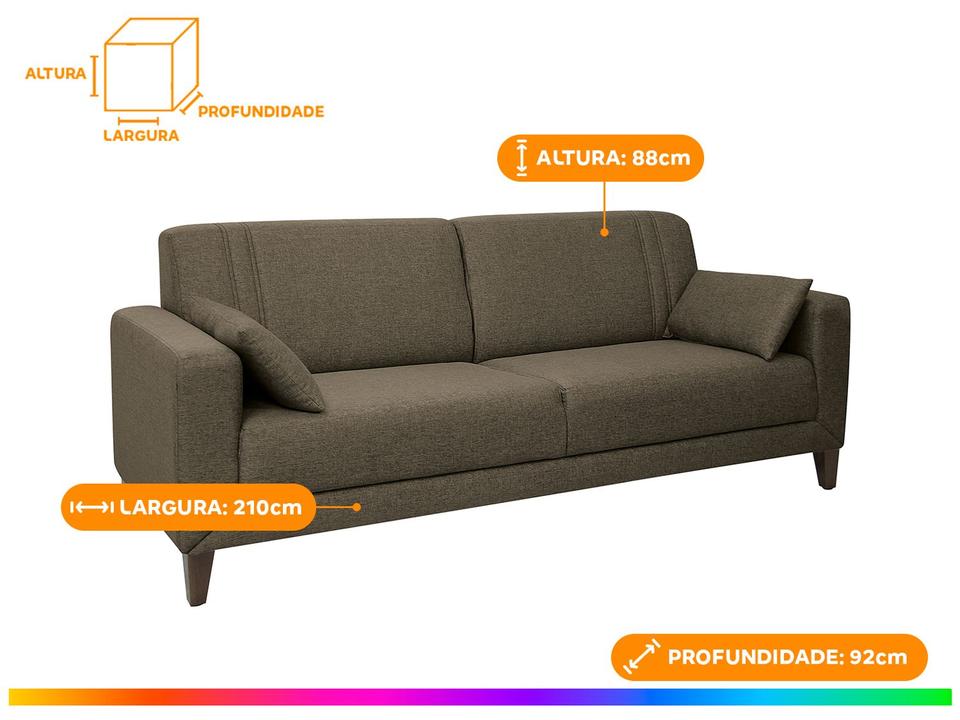 Sofá 4 Lugares Linho Lyon A2 Linoforte - 3