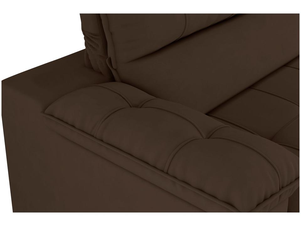 Sofá 4 Lugares Reclinável Suede Veludo Everest Flexforma Estofados - 4