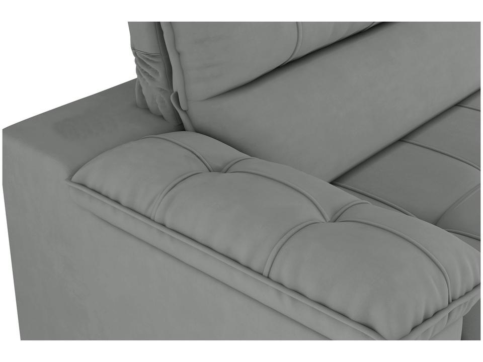 Sofá 4 Lugares Reclinável Suede Veludo Everest Flexforma Estofados - 4