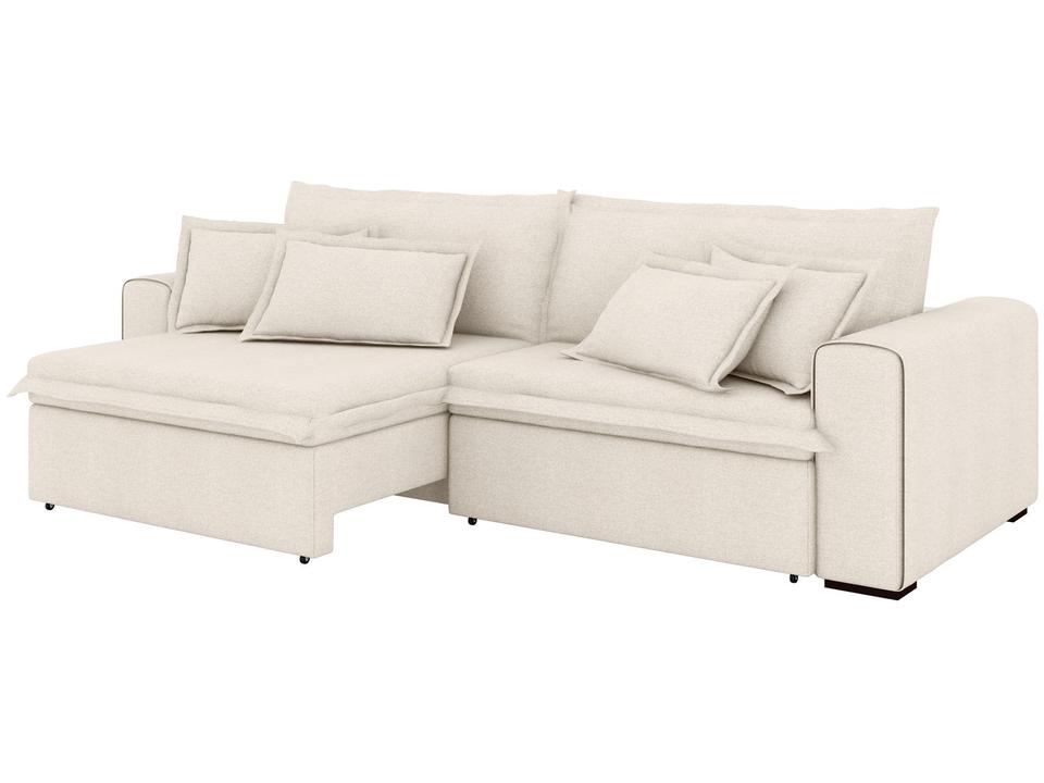 Sofá 4 Lugares Retrátil Recinável Bouclé Mediterrâneo Trentino Flexforma Estofados - 3