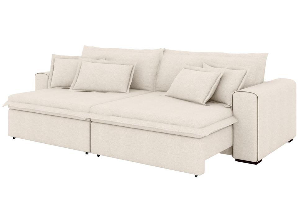 Sofá 4 Lugares Retrátil Recinável Bouclé Mediterrâneo Trentino Flexforma Estofados - 4