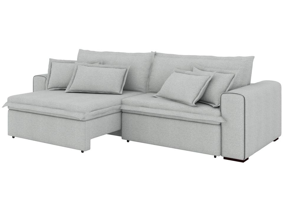 Sofá 4 Lugares Retrátil Recinável Bouclé Mediterrâneo Trentino Flexforma Estofados - 3