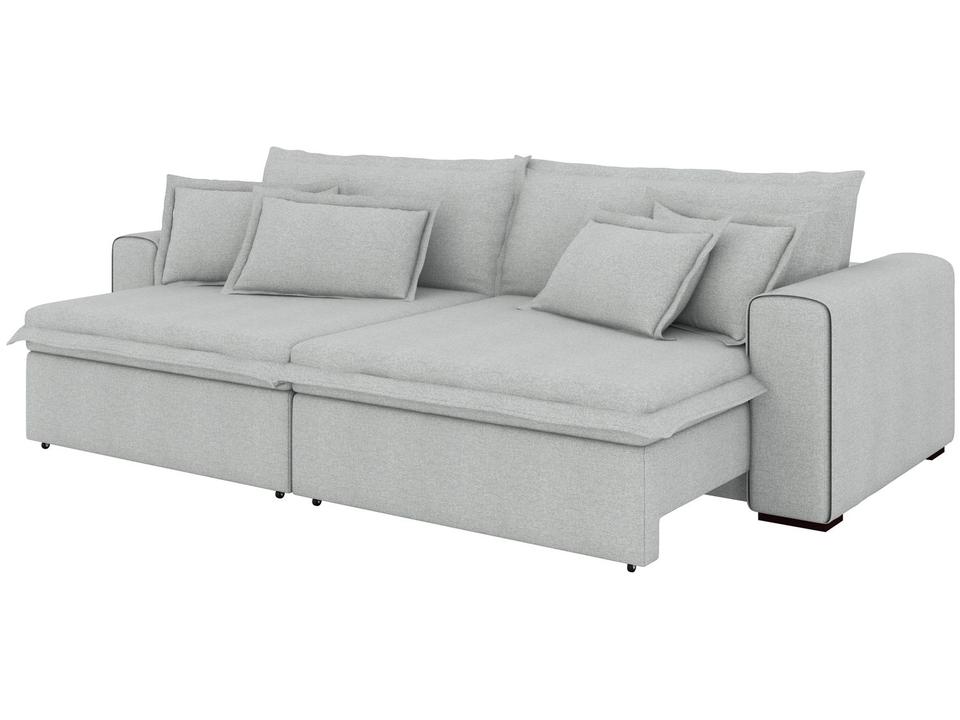 Sofá 4 Lugares Retrátil Recinável Bouclé Mediterrâneo Trentino Flexforma Estofados - 4