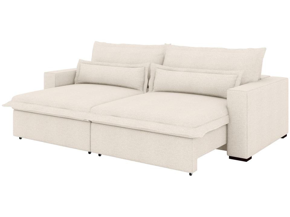 Sofá 4 Lugares Retrátil Reclinável Bouclé Mediterrâneo Bergamo Flexforma Estofados - 4