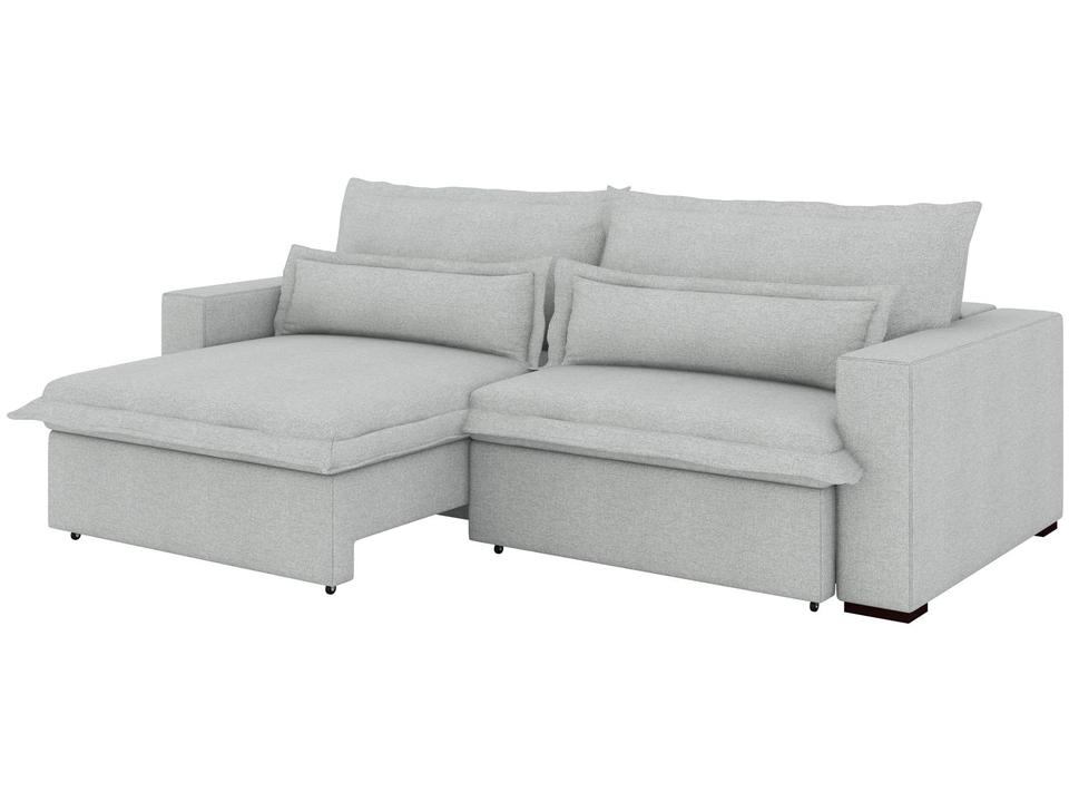 Sofá 4 Lugares Retrátil Reclinável Bouclé Mediterrâneo Bergamo Flexforma Estofados - 3