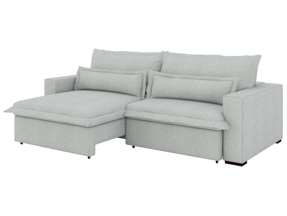 Sofá 4 Lugares Retrátil Reclinável Bouclé Mediterrâneo Bergamo Flexforma Estofados - 5