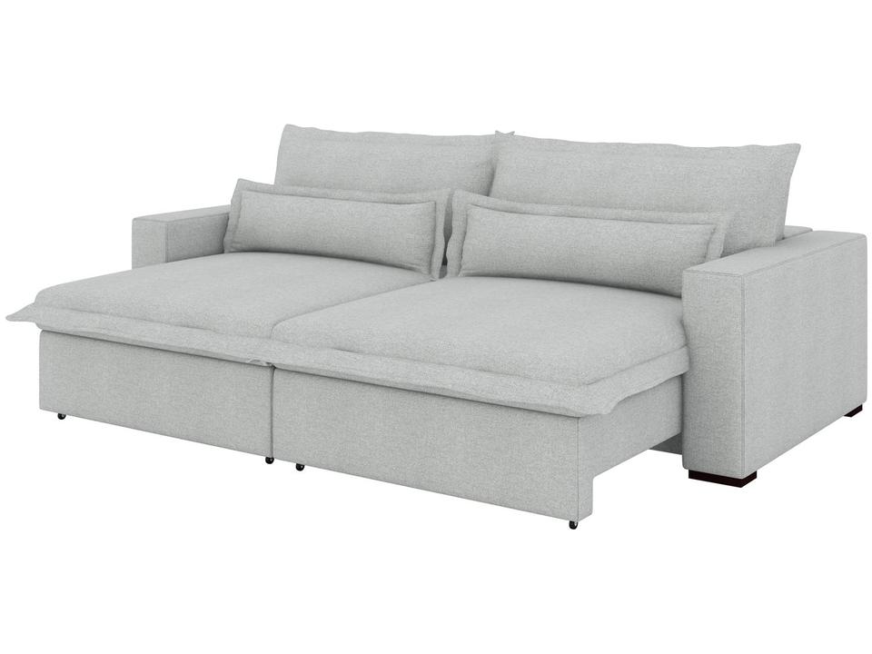 Sofá 4 Lugares Retrátil Reclinável Bouclé Mediterrâneo Bergamo Flexforma Estofados - 4