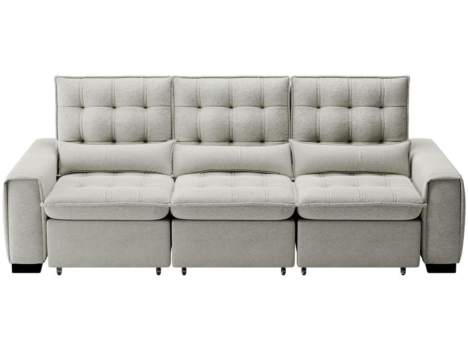 Sofá 4 Lugares Retrátil Reclinável de Veludo Prime Capadocia Sol Colchões e Estofados - 2