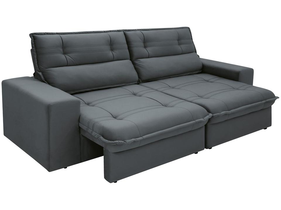 Sofá 4 Lugares Retrátil Reclinável Suede Palatino Linoforte - 2