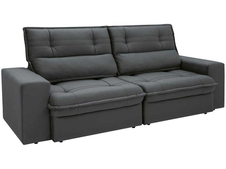 Sofá 4 Lugares Retrátil Reclinável Suede Palatino Linoforte - 3
