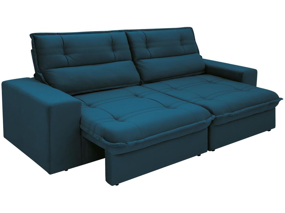 Sofá 4 Lugares Retrátil Reclinável Suede Palatino Linoforte - 2