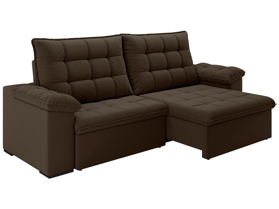 Sofá 4 Lugares Retrátil Reclinável Suede Veludo Dallas Flexforma Estofados - 3