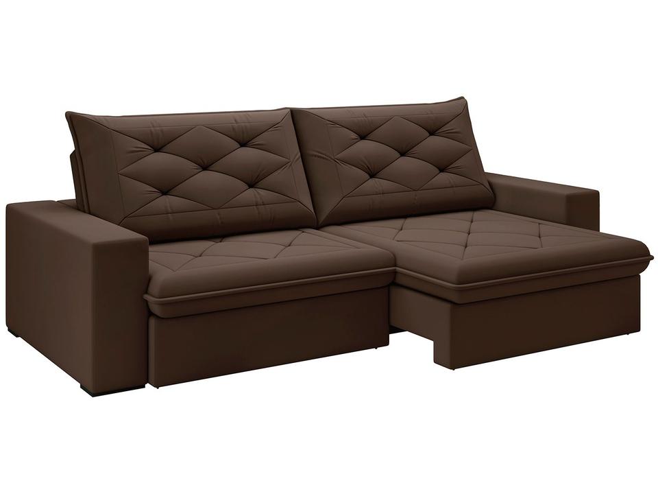 Sofá 4 Lugares Retrátil Reclinável Suede Veludo Premier Flexforma Estofados - 3