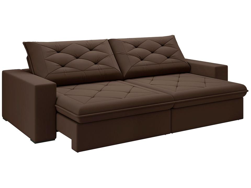 Sofá 4 Lugares Retrátil Reclinável Suede Veludo Premier Flexforma Estofados - 4