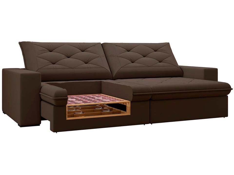 Sofá 4 Lugares Retrátil Reclinável Suede Veludo Premier Flexforma Estofados - 5