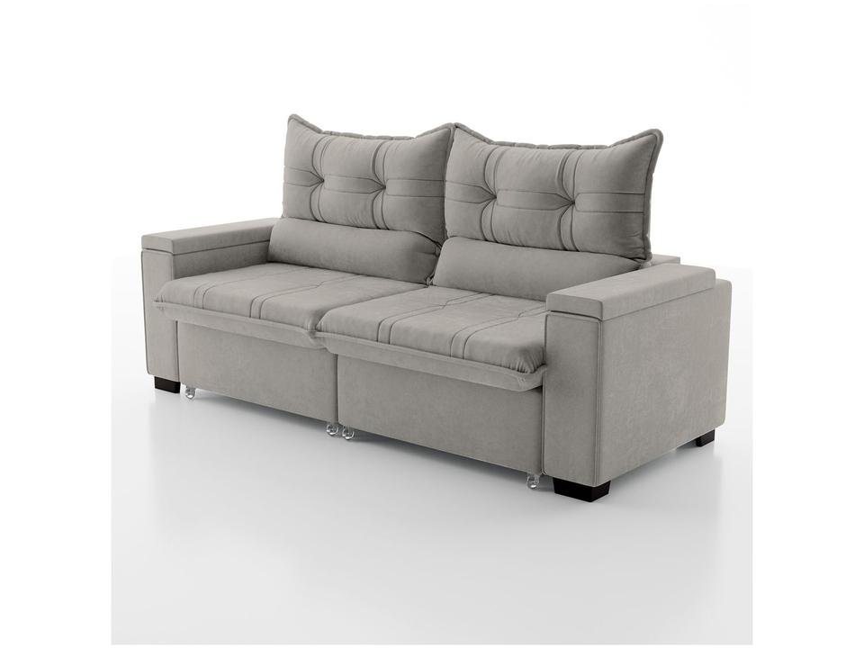 Sofá 4 Lugares Retrátil Reclinável Veludo Select Bloom Sol Colchões e Estofados - 2