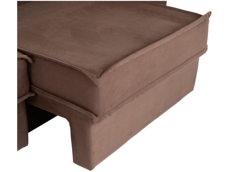 Sofá 4 Lugares Retrátil Reclinável Veludo Texas Besthouse - 11