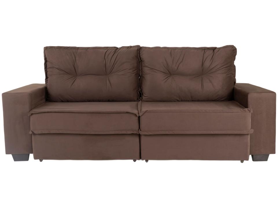 Sofá 4 Lugares Retrátil Reclinável Veludo Texas Besthouse - 4