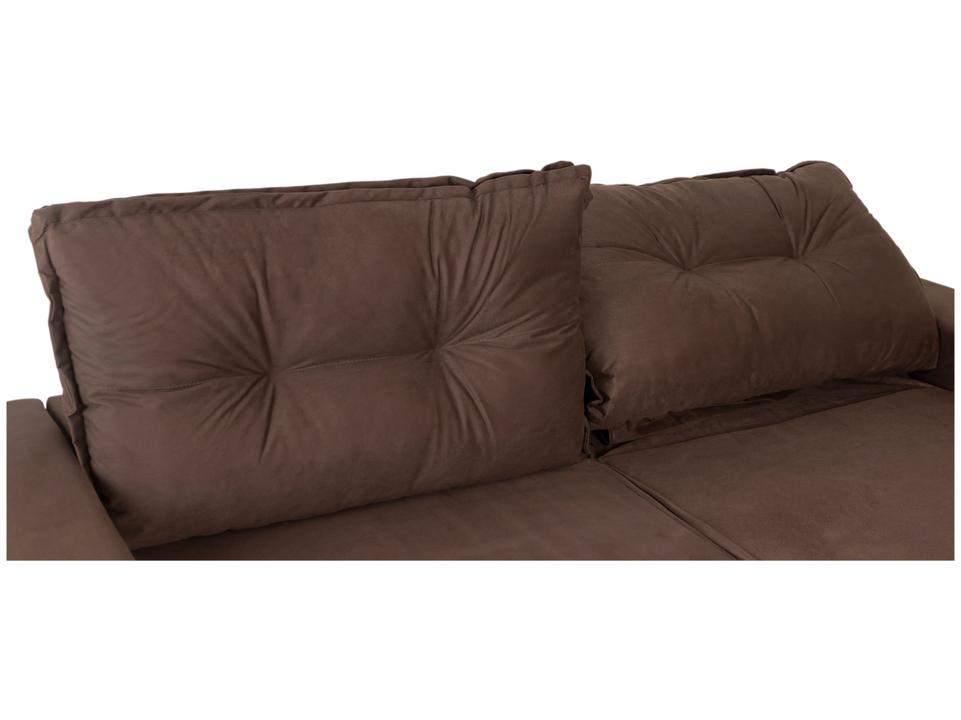 Sofá 4 Lugares Retrátil Reclinável Veludo Texas Besthouse - 10