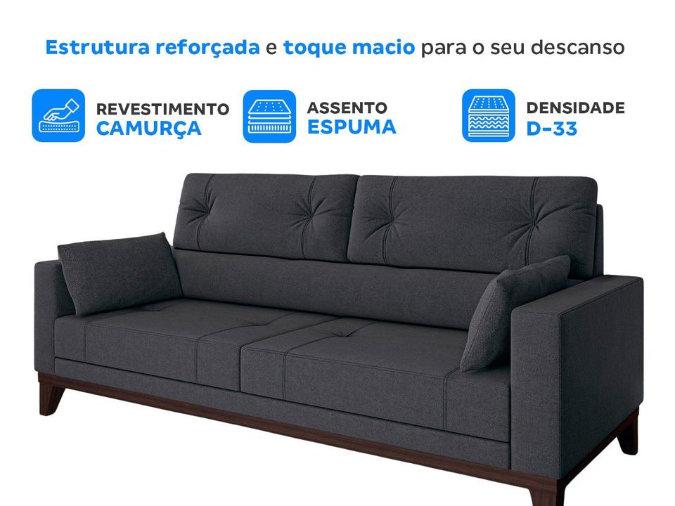 Sofá 4 Lugares Suede Cannes Linoforte - 3