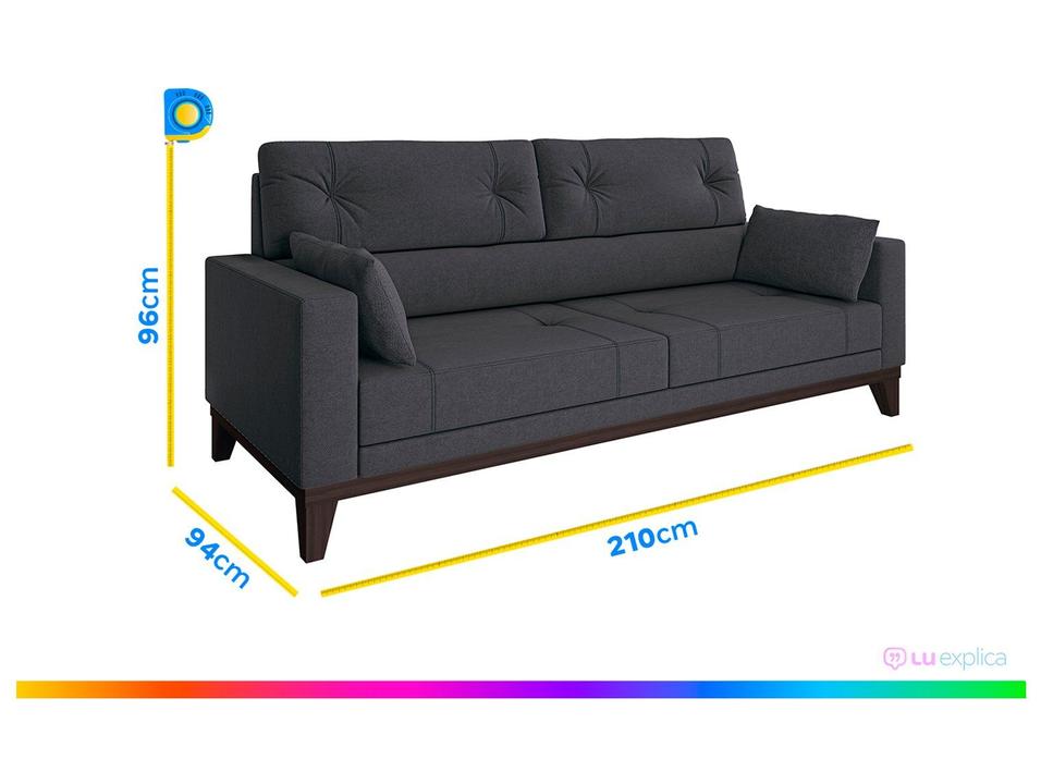 Sofá 4 Lugares Suede Cannes Linoforte - 5