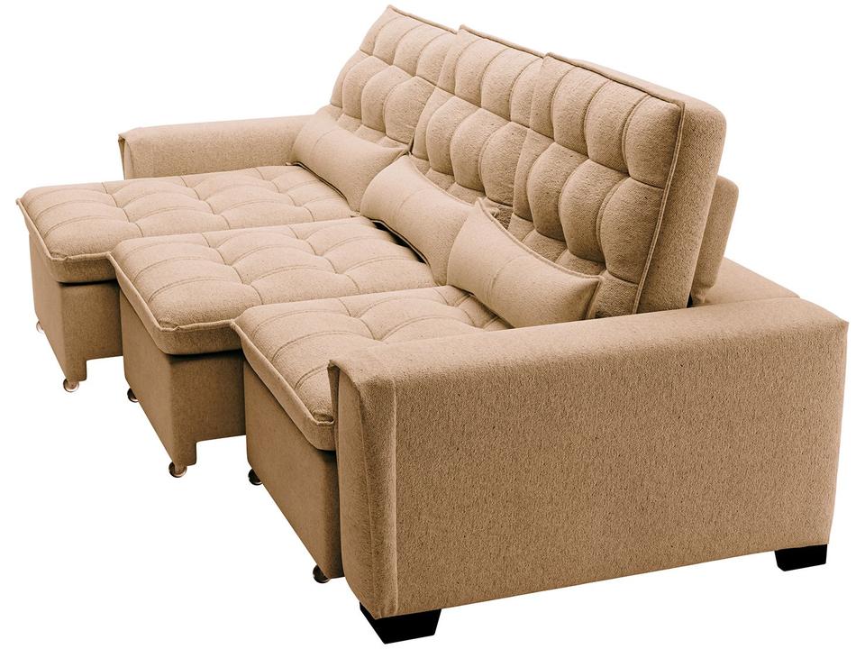 Sofá 5 Lugares Retrátil Reclinável de Veludo Prime Capadocia Sol Colchões e Estofados - 2