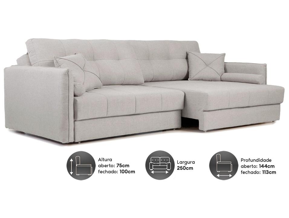 Sofá 5 Lugares Retrátil Reclinável Linho Urban Next Sofás - 8