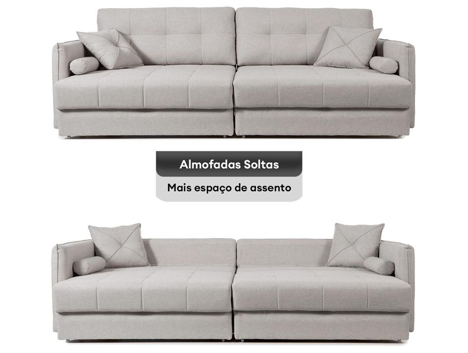 Sofá 5 Lugares Retrátil Reclinável Linho Urban Next Sofás - 4
