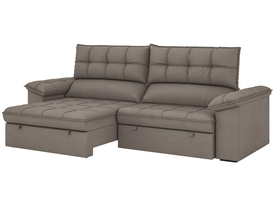 Sofá 5 Lugares Retrátil Reclinável Slim Molas Ensacadas Milano BestHouse - 1