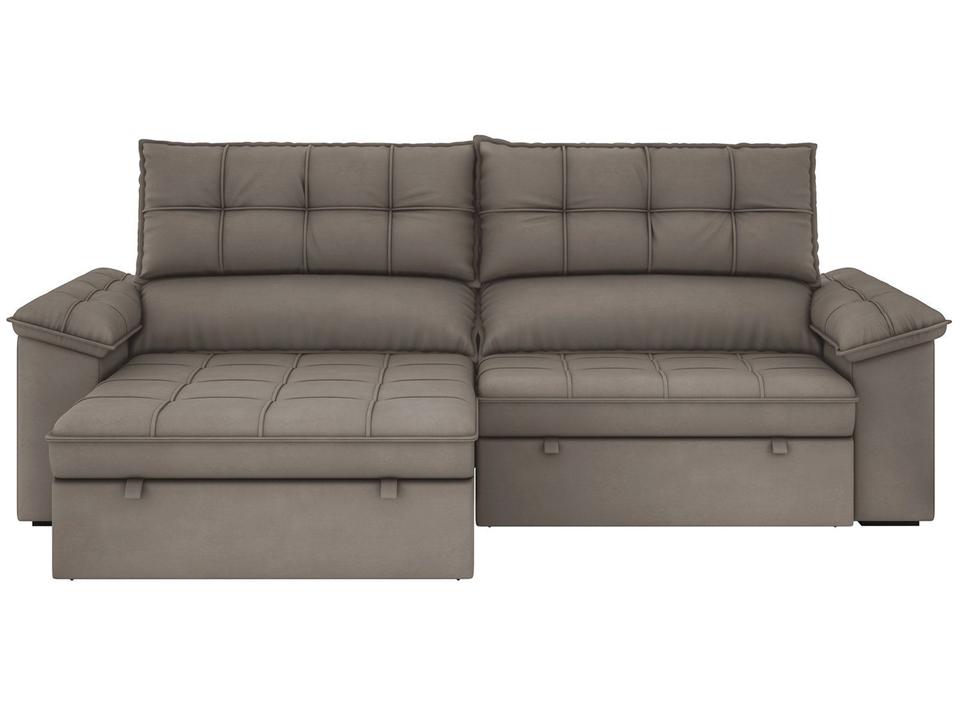 Sofá 5 Lugares Retrátil Reclinável Slim Molas Ensacadas Milano BestHouse - 5