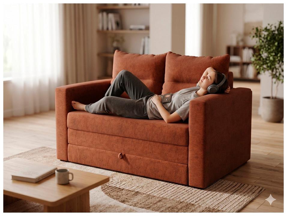 Sofá-cama 2 Lugares Casal Chenile Prince Matrix Luma - 1