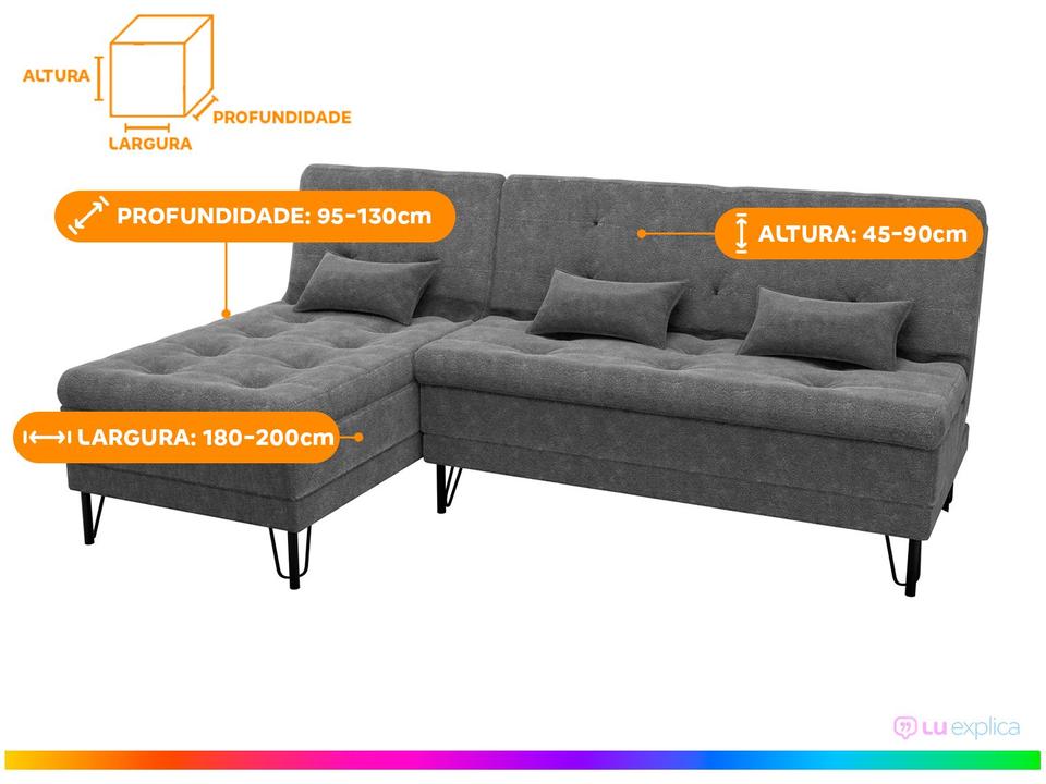 Sofá-cama 2 Lugares Casal Reclinável Veludo Matrix Nice - 2