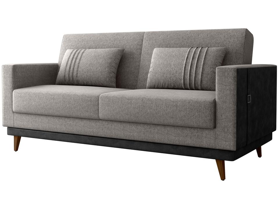 Sofá-cama 3 Lugares Casal Reclinável Facto e Linho Matrix Esther - 5