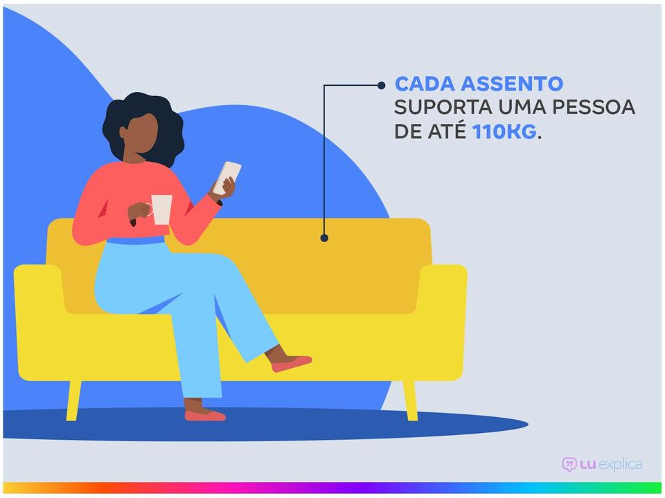 Sofá-cama 3 Lugares Casal Reclinável Facto e Linho Matrix Esther - 2
