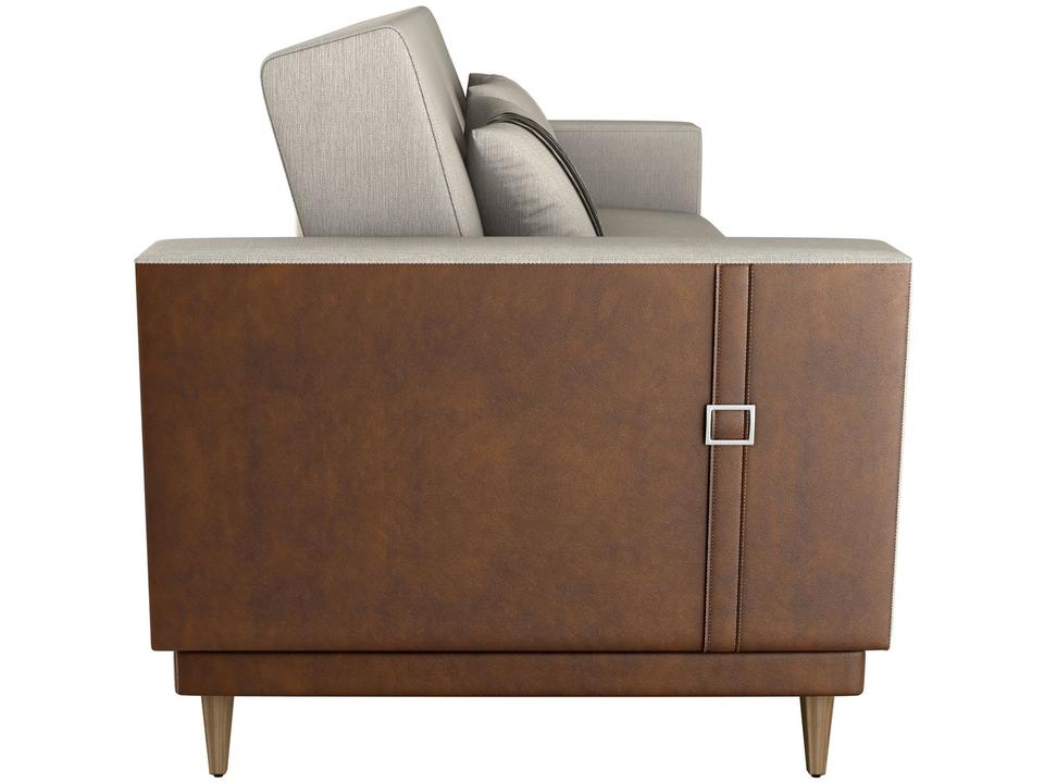 Sofá-cama 3 Lugares Casal Reclinável Linho Matrix Esther - 7
