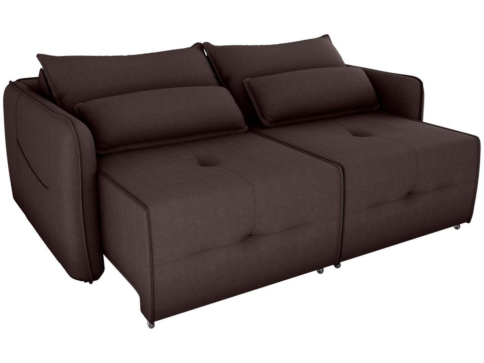 Sofá-cama 3 Lugares Casal Reclinável Veludo Matrix Celine - 3