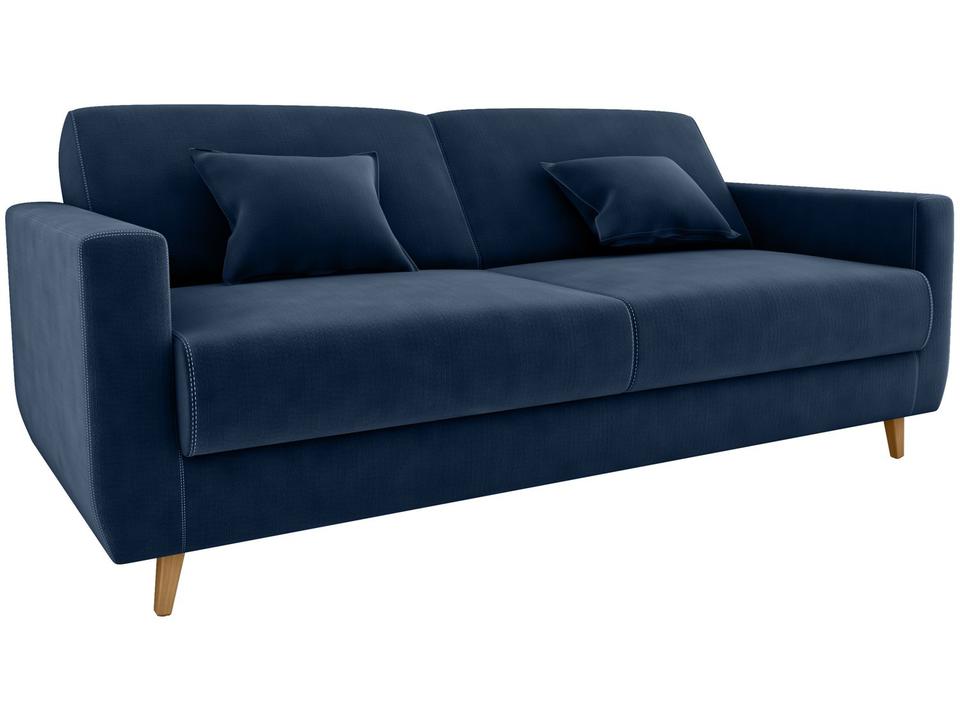 Sofá-cama 3 Lugares Casal Reclinável Veludo Matrix Emília - 1