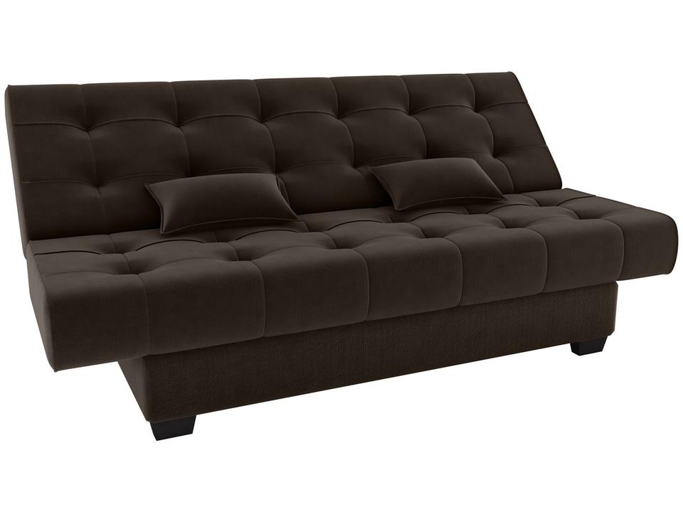 Sofá-cama 3 Lugares Casal Reclinável Veludo Matrix Laila - 1