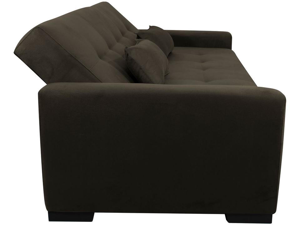 Sofá-cama 3 Lugares Casal Reclinável Veludo Matrix Lavínia - 5