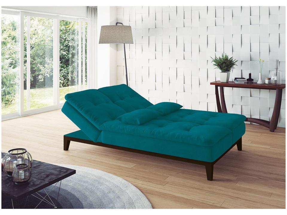 Sofá-cama 3 Lugares Reclinável Suede Linoforte Jade - 6