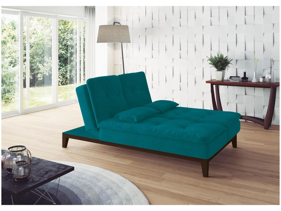 Sofá-cama 3 Lugares Reclinável Suede Linoforte Jade - 5